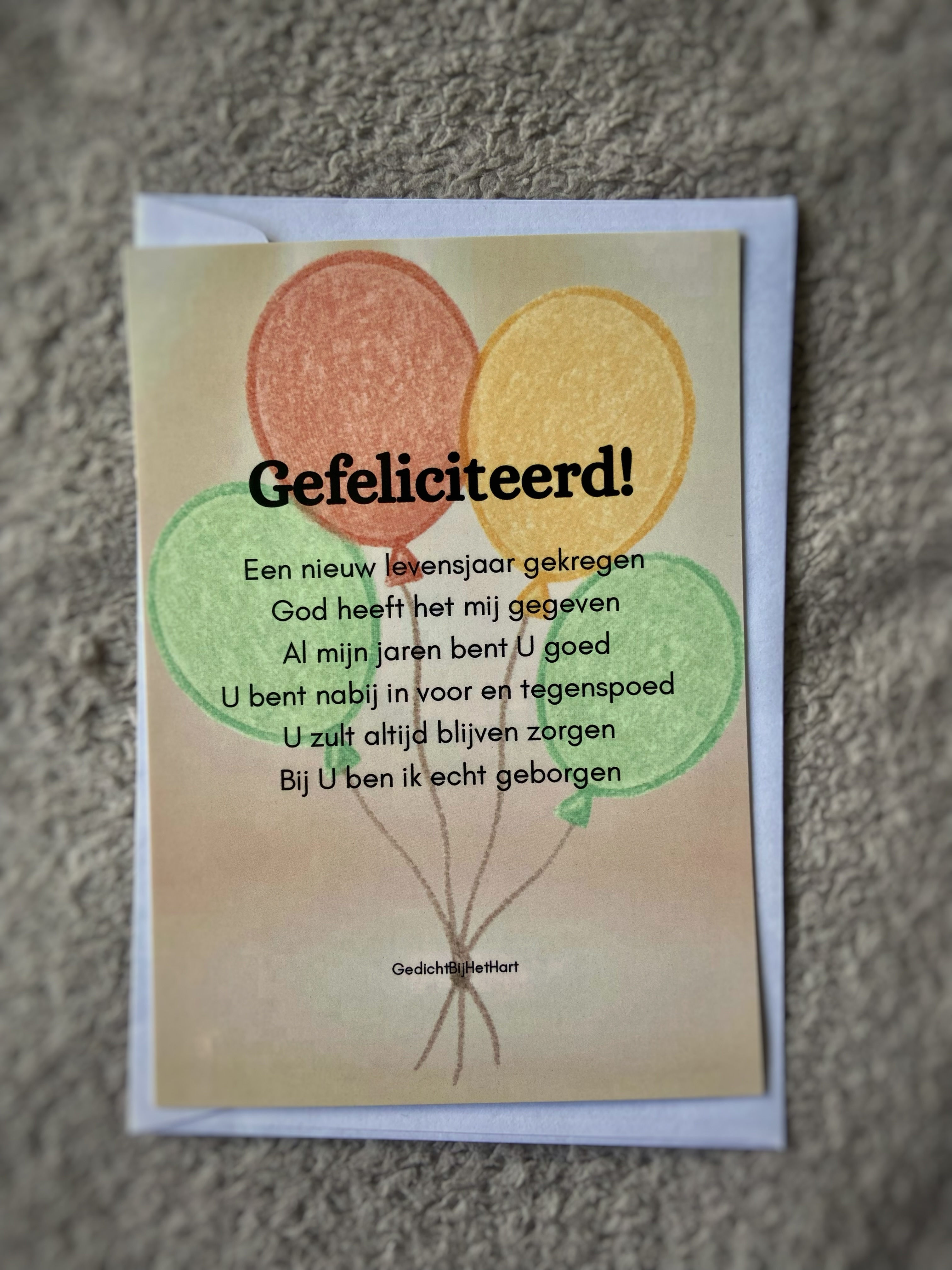 Een nieuw levensjaar - verjaardagskaart