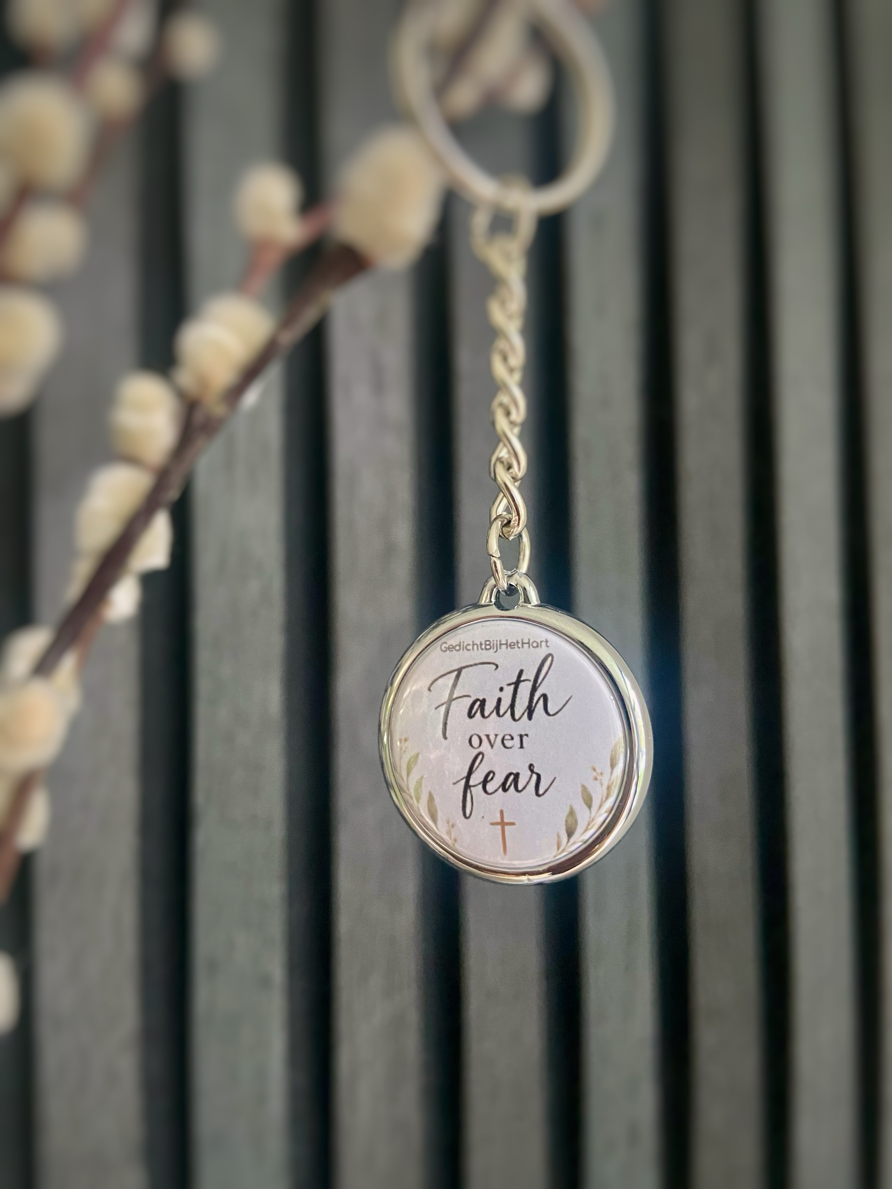 Sleutelhanger “Faith over fear”
