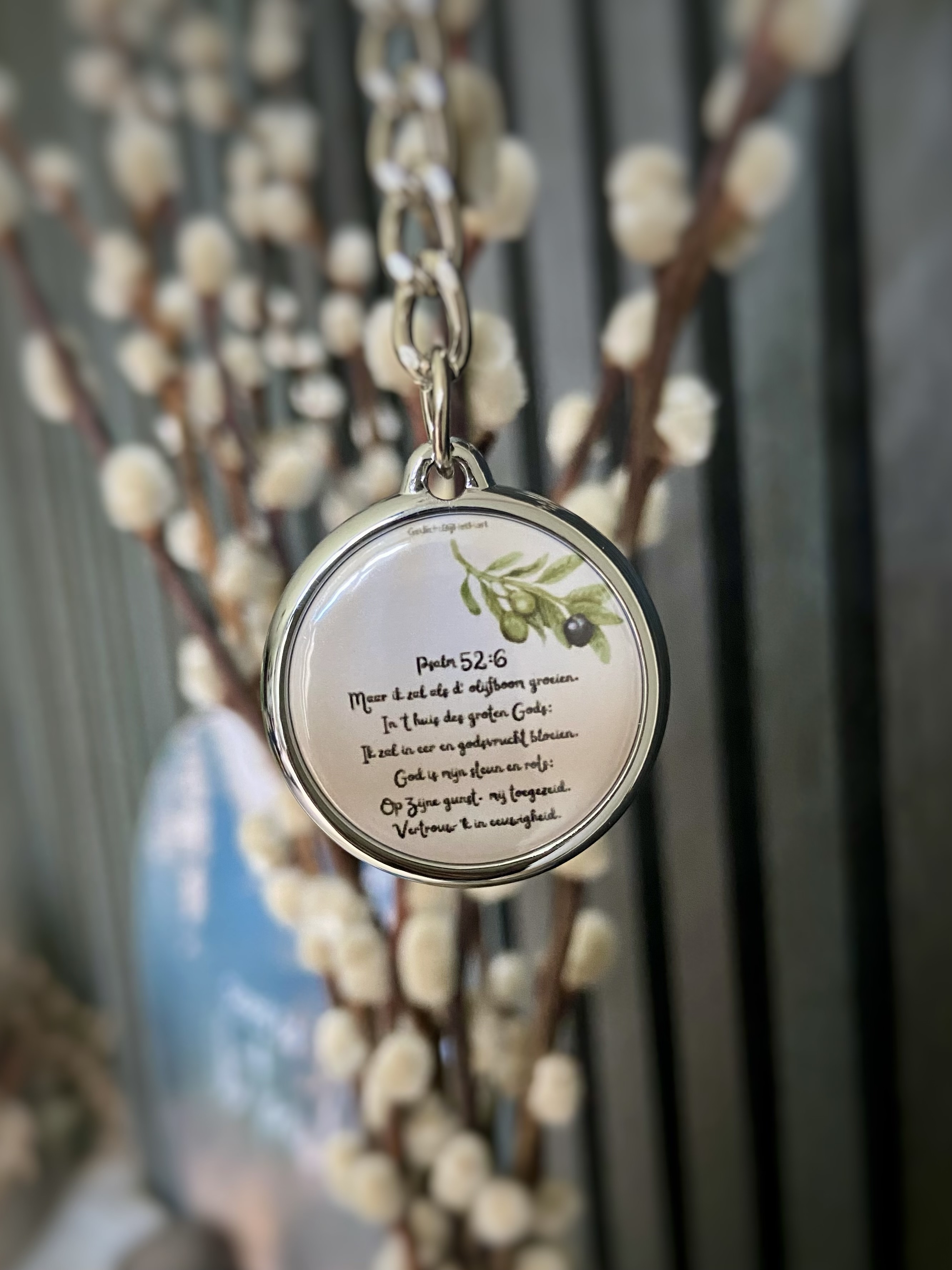 Sleutelhanger met psalm 52 vers 6 (berijmd)